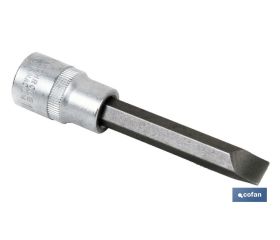 Llave de vaso de 1/2 | Fabricada en acero al cromo vanadio de alta calidad | Con punta larga SL 10