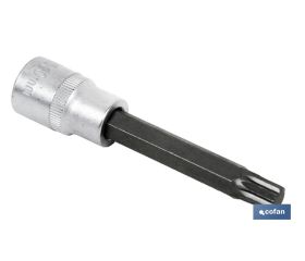 Llave de vaso de 1/2 | Fabricada en acero al cromo vanadio de alta calidad | Con punta larga Torx desde 20 hasta 55