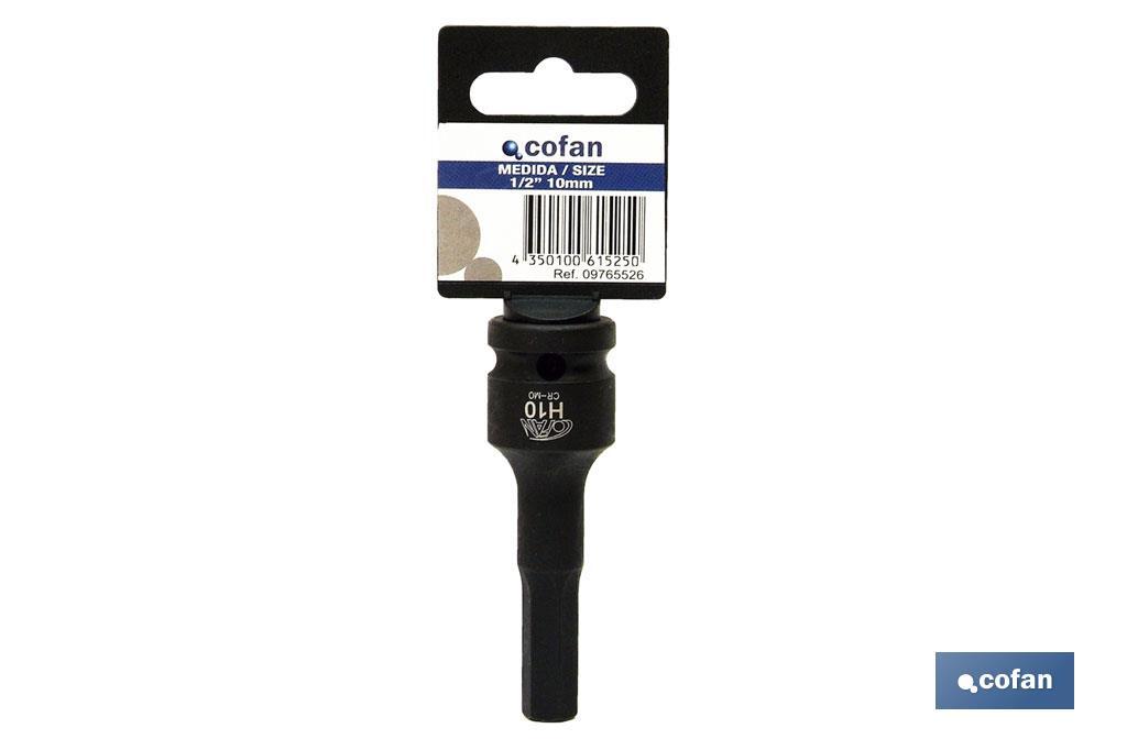 VASO IMPACTO 1/2 HEXAG. MACHO 4 MM