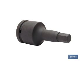 Vaso de impacto Hexagonal de 3/4 | Modelo Macho | Disponible en varias medidas