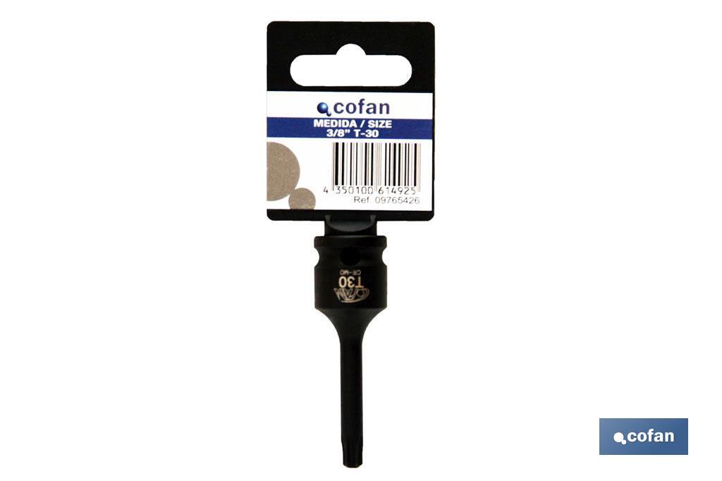 VASO IMPACTO 3/8 TORX MACHO T-9