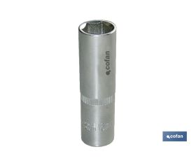 Vaso métrico largo de 1/4 | Fabricado en acero al cromo vanadio | Medidas del vaso: 13 mm