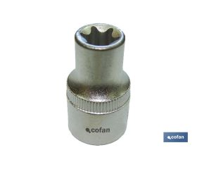 Llave de vaso torx hembra de 1/4 | Fabricada en acero al cromo vanadio | Medida de la llave: E-11
