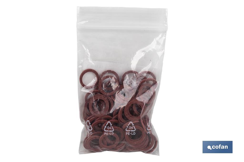 ARANDELA DE FIBRA ROJA M-4 X 8 X 1,5