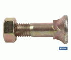 Tornillo de arado DIN 608 | Cuello cuadrado | Tuerca hexagonal DIN 934 incluida | Clase 8.8 | Disponible en diferentes medidas