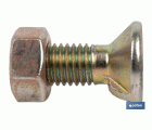 Tornillo de arado DIN 604 | Cuello cuadrado | Tuerca hexagonal DIN 934 incluida | Clase 8.8 | Disponible en diferentes medidas
