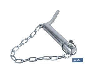 PERNO CON MANGO, PASADOR Y CADENA Ø25 X 125 MM