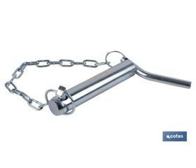 PERNO CON MANGO, PASADOR Y CADENA Ø28 X 135 MM