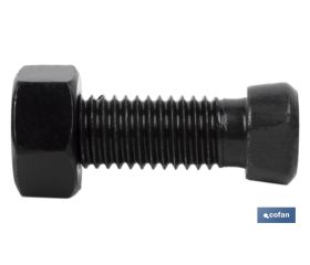 Tornillo de arado de cabeza cónica | Tuerca hexagonal DIN 934 incluida | Clase 12.9 | Disponible en diferentes medidas