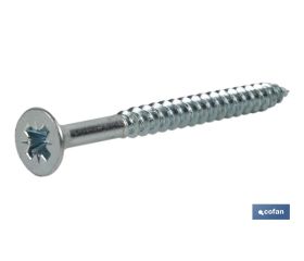 Tornillo rosca madera | Pozidrive DIN Zincado 7505A | Diferentes medidas