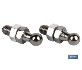 Accesorio rótula macho muelle neumático 8 mm 2 uds