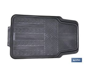 Alfombrillas de PVC universales para coche | Set de 4 alfombras | Antideslizantes y ajustables