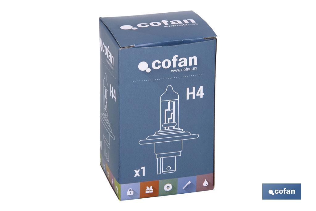LÁMPARA HALÓGENA COFAN H4 (P43t) 12V 60/55W