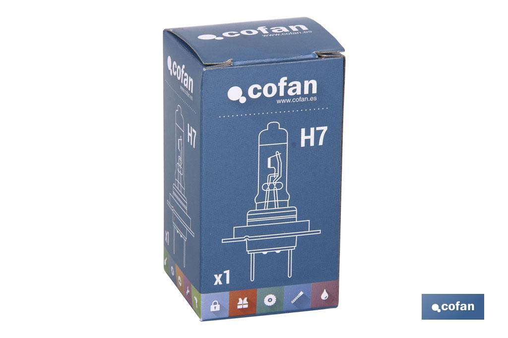 LÁMPARA HALÓGENA COFAN H7 (Px26d) 12V 55W