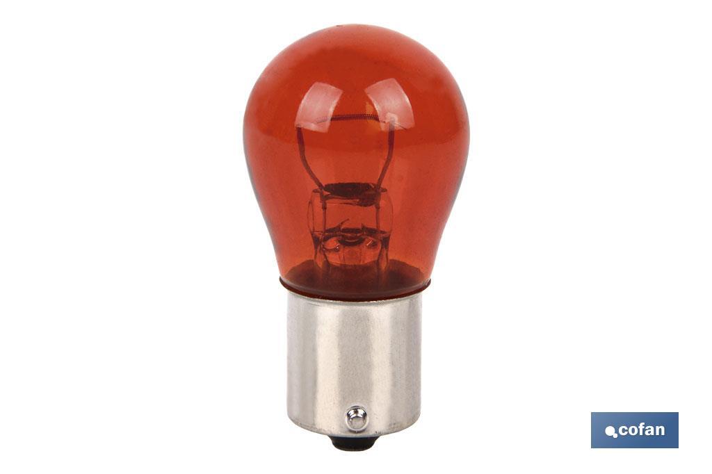 LÁMPARA COFAN P21W 12V (BA15S) AMBAR