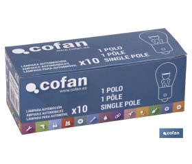 LÁMPARA COFAN P21W 12V (BA15s) AMBAR venta unitaria