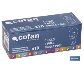 LÁMPARA COFAN P21W (BAU15s) 12V (Descentrada) venta unitaria