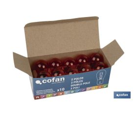 LÁMPARA COFAN 1 POLO AMBAR DESCENTRADA PY21W (BAU15S) 12V VENTA UNITARIA