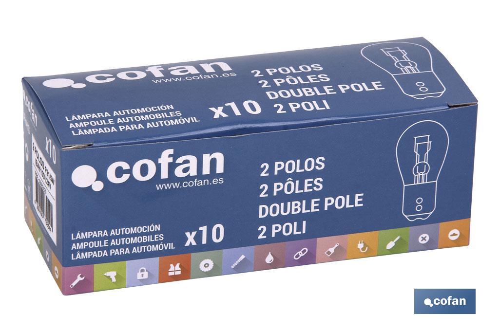 LÁMPARA COFAN 2 POLOS P21/5W (BA15d) 24V