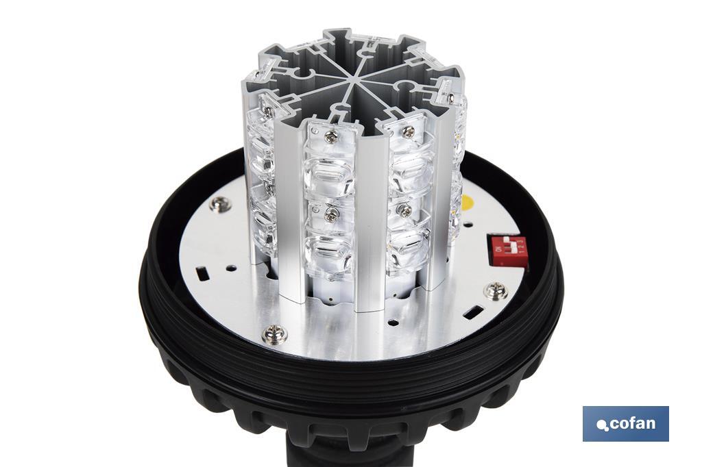 LUZ LED ESTACIONARIA DESTELLANTE ECE R65 SOPORTE 12/24V IP66