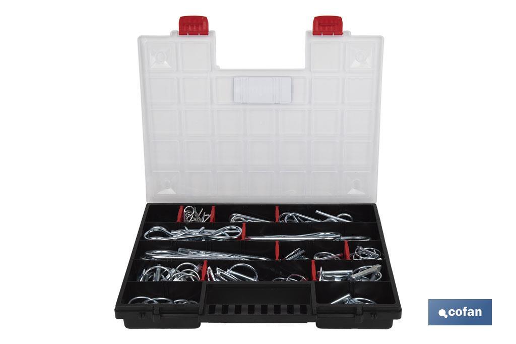 MALETÍN SURTIDO PASADORES R Y ANILLA (120 PCS)