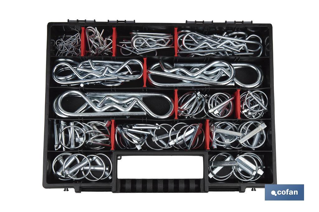 MALETÍN SURTIDO PASADORES R Y ANILLA (120 PCS)