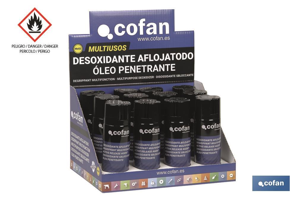 Expositor de aflojatodo | Lubricante multiuso | Alto poder hidrófugo | Elimina los elementos residuales