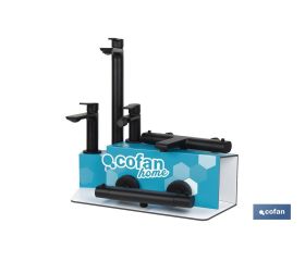 Kit de Grifería con Expositor para Grifos de Baño Modelo Kerch | Ideal para exponer grifos | Capacidad de 5 unidades