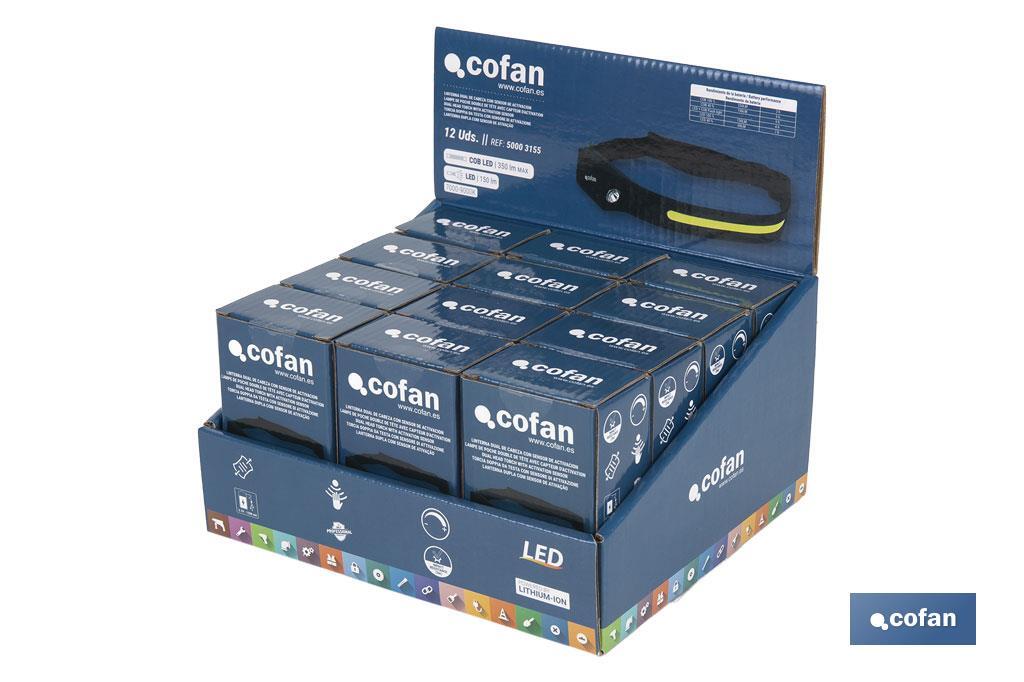 EXPOSITOR LINTERNA DUAL DE CABEZA 12 UDS