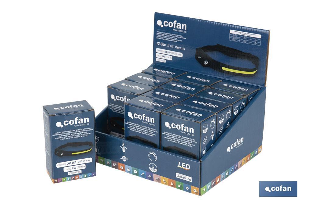 EXPOSITOR LINTERNA DUAL DE CABEZA 12 UDS