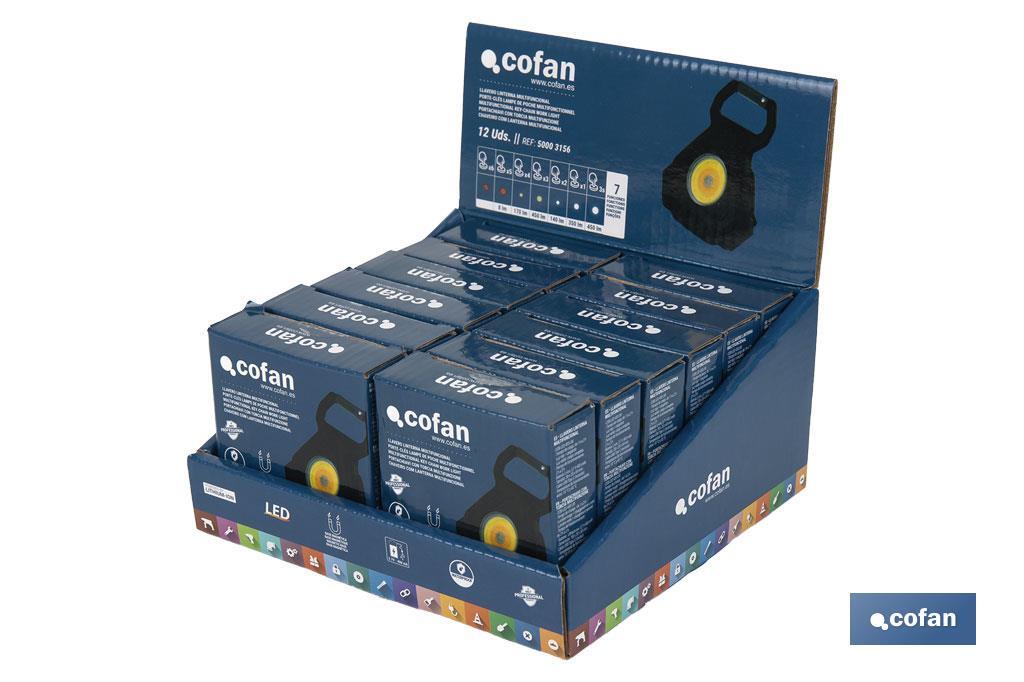 EXPOSITOR LLAVERO LINTERNA 12 UDS