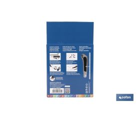 EXPOSITOR DE CÚTER DE ALUMINIO 18 MM 12 UDS.