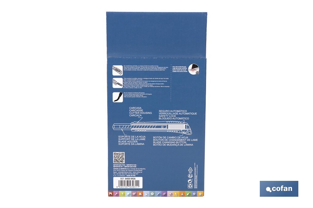 EXPOSITOR DE CÚTER ANTIDESLIZANTE HEAVY DUTY 9 MM 12 UDS.