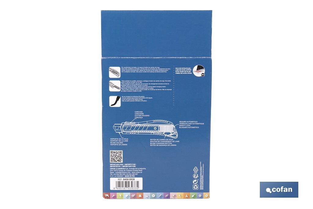 EXPOSITOR DE CÚTER ANTIDESLIZANTE HEAVY DUTY 25 MM 12 UDS.