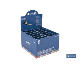 Expositor para flexómetros con protección de goma de Cofan | Incluyen los flexómetros | Varias medidas y capacidades
