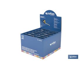 EXPOSITOR DE FLEXÓMETROS CON PROTECCIÓN DE GOMA 16 MM X 3 M 12 UDS.