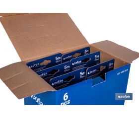 EXPOSITOR DE FLEXÓMETROS CON PROTECCIÓN DE GOMA 25 MM X 5 M 6 UDS.