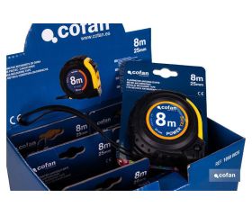 EXPOSITOR DE FLEXÓMETROS CON PROTECCIÓN DE GOMA 25 MM X 8 M 6 UDS.