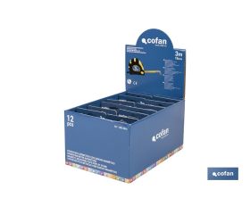 EXPOSITOR DE FLEXÓMETROS MAGNÉTICOS 16 MM X 3 M 12 UDS.