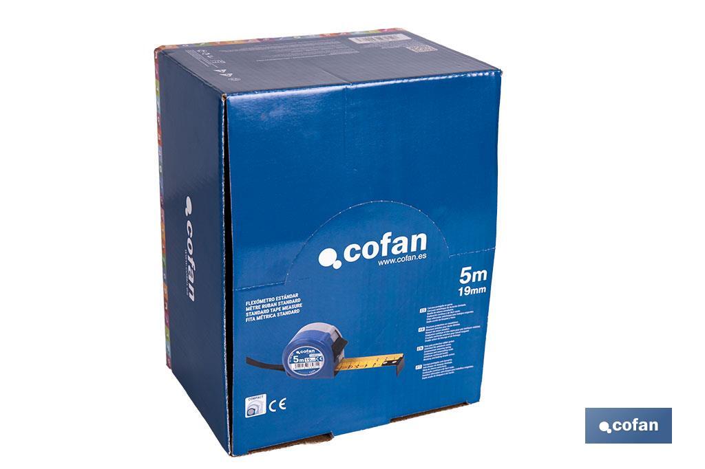 EXPOSITOR FLEXÓMETRO ESTÁNDAR 19 MM X 5 M 12 UDS.