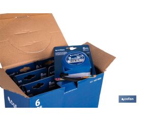 EXPOSITOR FLEXÓMETRO ESTÁNDAR 25 MM X 8 M 6 UDS.