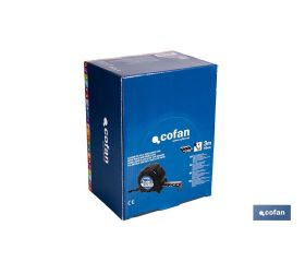 Expositor para flexómetros con hoja de nylon negra y doble cara de Cofan | Incluyen los flexómetros | Varias medidas y capacidades