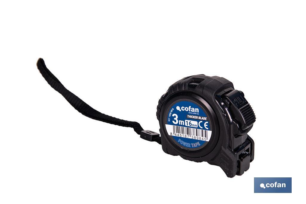 EXPOSITOR FLEXÓMETRO HOJA NEGRA DOBLE CARA 16 MM X 3 M 12 UDS.