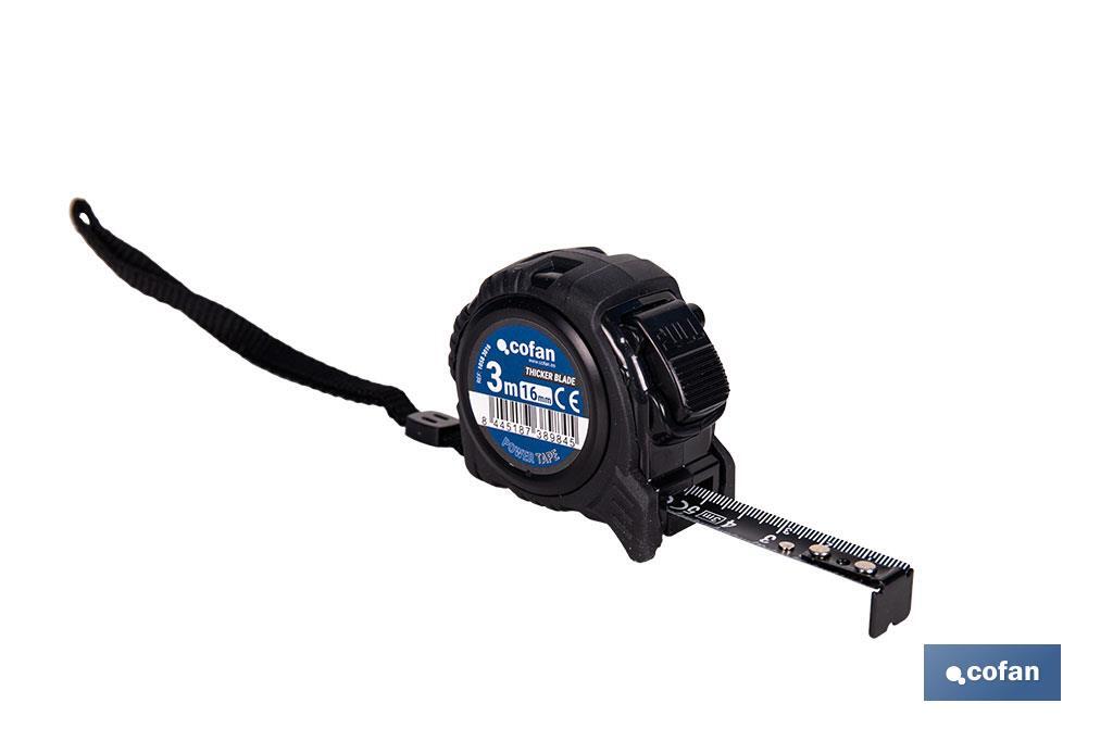 EXPOSITOR FLEXÓMETRO HOJA NEGRA DOBLE CARA 16 MM X 3 M 12 UDS.