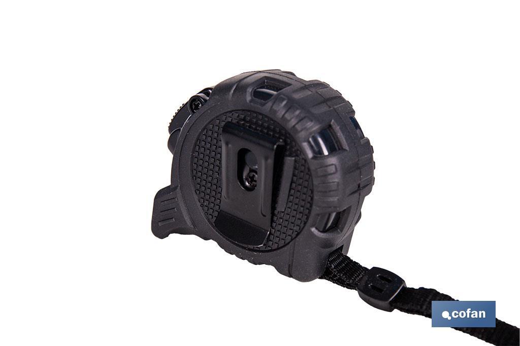 EXPOSITOR FLEXÓMETRO HOJA NEGRA DOBLE CARA 16 MM X 3 M 12 UDS.