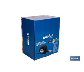 EXPOSITOR FLEXÓMETRO HOJA NEGRA DOBLE CARA 19 MM X 3 M 12 UDS.