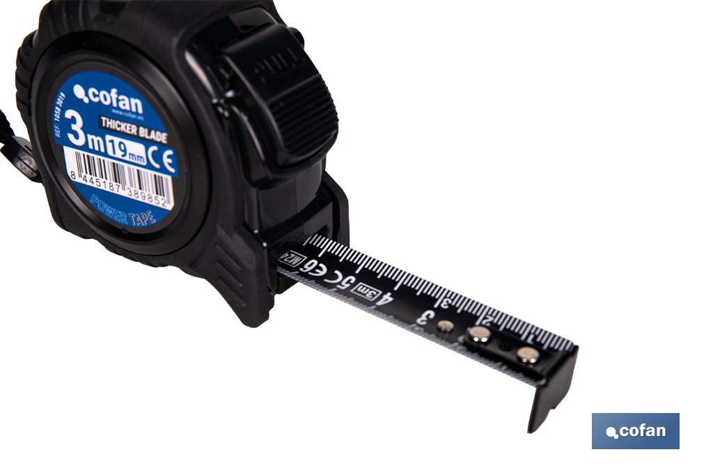 EXPOSITOR FLEXÓMETRO HOJA NEGRA DOBLE CARA 19 MM X 3 M 12 UDS.