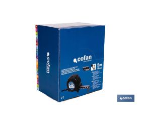 EXPOSITOR FLEXÓMETRO HOJA NEGRA DOBLE CARA 19 MM X 5 M 12 UDS.