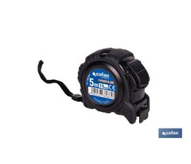 EXPOSITOR FLEXÓMETRO HOJA NEGRA DOBLE CARA 19 MM X 5 M 12 UDS.