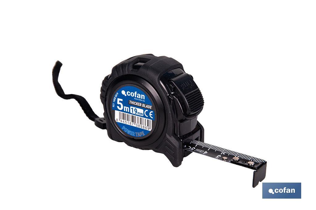 EXPOSITOR FLEXÓMETRO HOJA NEGRA DOBLE CARA 19 MM X 5 M 12 UDS.